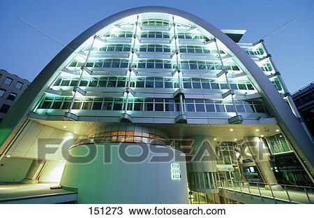 Low Angle View Of Stock Exchange Building Ludwig Erhard Haus