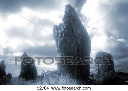 Low angle view of stone monuments, Brittany, France View Large Photo Image Picture - Low angle view of stone monuments, Brittany, France . Fotosearch