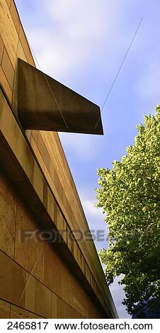 Low angle view of tree in front of wall of building View Large Photo Image Stock Photo - Low angle view of tree in front of wall of building . Fotosearch