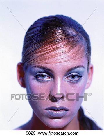 Made-up woman, portrait View Large Photo Image Stock Image - Made-up woman, portrait . Fotosearch