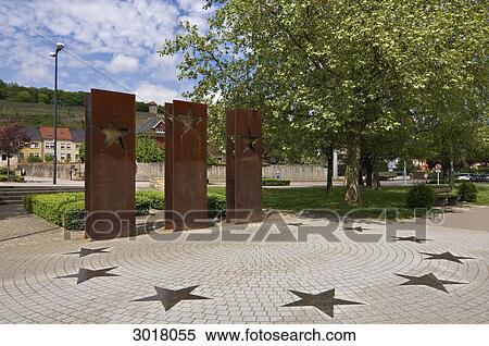 Memorial to the accomplishment of the Schengen Agreement, Schengen, Luxembourg View Large Photo Image Stock Photography - Memorial to the accomplishment of the Schengen Agreement, Schengen, Luxembourg . Fotosearch