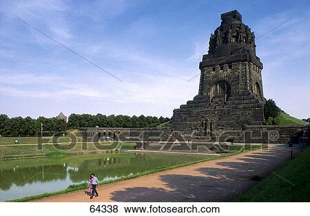 Monument at waterfront, Monument to the Battle of the Nations, Leipzig, Saxony, Germany View Large Photo Image Stock Photo - Monument at waterfront, Monument to the Battle of the Nations, Leipzig, Saxony, Germany . Fotosearch