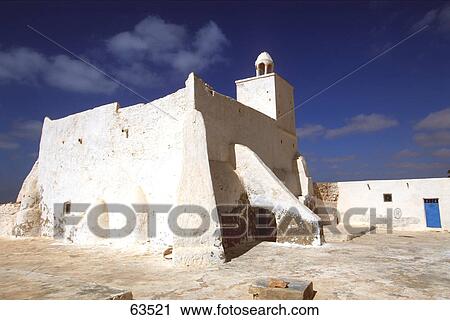 Stock Image - Mosque against sky, Tunisia . Fotosearch