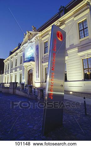 Museum building lit up at dusk, Jewish Museum, Berlin, Germany View Large Photo Image Stock Photo - Museum building lit up at dusk, Jewish Museum, Berlin, Germany . Fotosearch