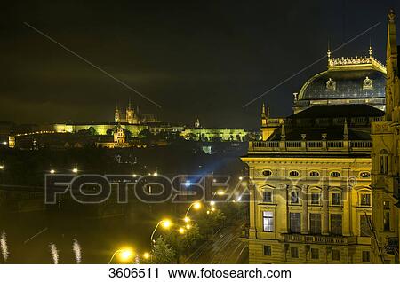 National Theater and Castle, Prague, Czech Republic View Large Photo Image Stock Image - National Theater and Castle, Prague, Czech Republic . Fotosearch