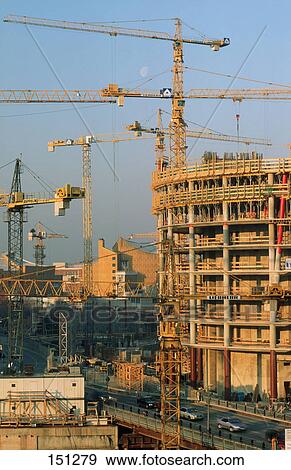 Office buildings under construction, Potsdamer Platz, Berlin, Germany View Large Photo Image Stock Photo - Office buildings under construction, Potsdamer Platz, Berlin, Germany . Fotosearch