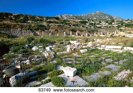 Old ruins of building on landscape, Marmaris, Mugla, Turkey View Large Photo Image Stock Photo - Old ruins of building on landscape, Marmaris, Mugla, Turkey . Fotosearch