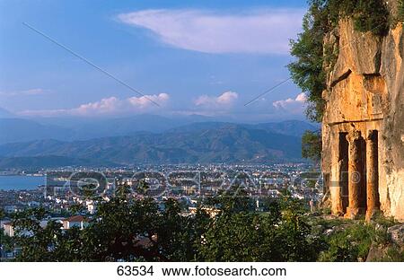 Old ruins of tower overlooking city, Mugla, Turkey View Large Photo Image Picture - Old ruins of tower overlooking city, Mugla, Turkey . Fotosearch
