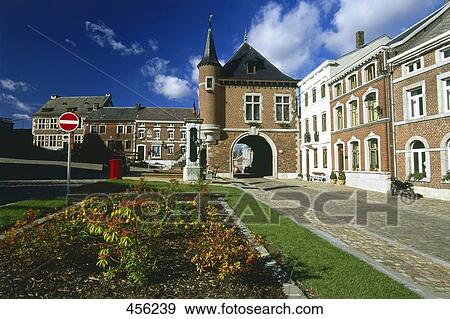 Path leading to archway, Belgium View Large Photo Image Stock Photo - Path leading to archway, Belgium . Fotosearch
