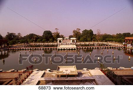 Pond in formal garden, Lahore, Pakistan View Large Photo Image Stock Image - Pond in formal garden, Lahore, Pakistan . Fotosearch