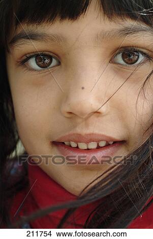 Picture - Portrait of girl smiling . Fotosearch