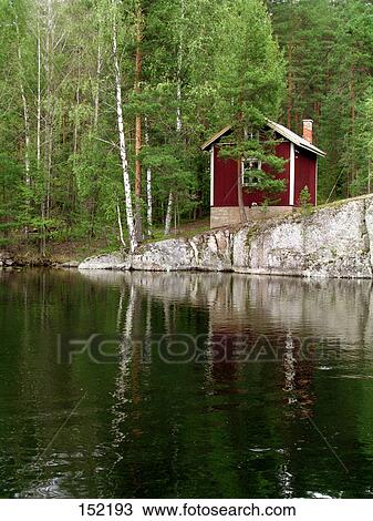Red house by sea, Finland View Large Photo Image Stock Image - Red house by sea, Finland . Fotosearch