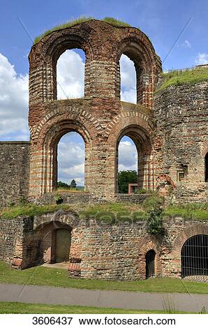 Roman public bath Kaiserthermen, Trier, Germany View Large Photo Image Stock Photo - Roman public bath Kaiserthermen, Trier, Germany . Fotosearch