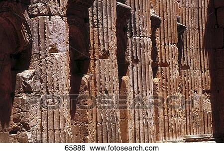 Ruined columns of temple, Bacchus Temple, Baalbek, Bekaa Valley, Lebanon  View Large Photo Image Stock Photograph - Ruined columns of temple, Bacchus Temple, Baalbek, Bekaa Valley, Lebanon . Fotosearch