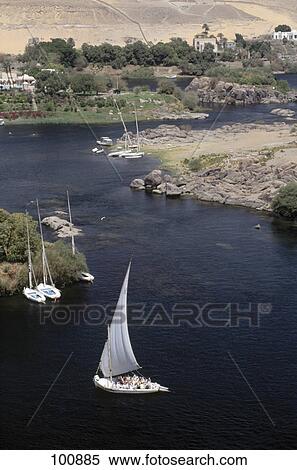 Sailboat in river, Aswan, Egypt View Large Photo Image Stock Photography - Sailboat in river, Aswan, Egypt . Fotosearch