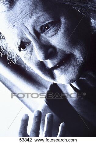Stock Image - Senior woman, portrait . Fotosearch