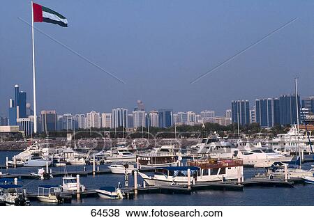 Ships in marina, Abu Dhabi, United Arab Emirates View Large Photo Image Stock Photo - Ships in marina, Abu Dhabi, United Arab Emirates . Fotosearch