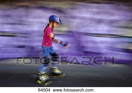 Side profile of girl roller skating View Large Photo Image Picture - Side profile of girl roller skating . Fotosearch