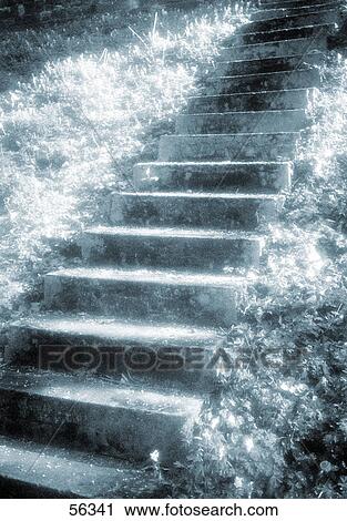 Stock Image - Side profile of staircase . Fotosearch