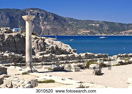 Single column of the ruinous Agios Stefanos Basilica, Kefalos, Cos, Greece View Large Photo Image Stock Image - Single column of the ruinous Agios Stefanos Basilica, Kefalos, Cos, Greece . Fotosearch