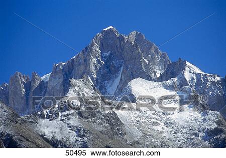 Stock Photography - Snow on mountain range, Barre des Ecrins, Dauphine, Alpes-de-Haute-Provence, France . Fotosearch