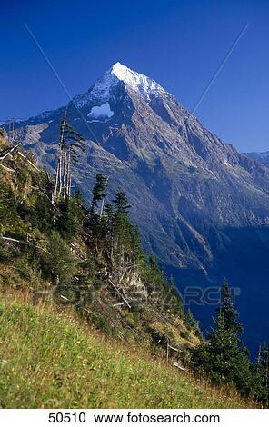 Stock Image - Snowcapped mountain, Swiss Alps, Switzerland . Fotosearch
