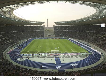 Spectators in soccer stadium, Olympic Stadium, Berlin, Germany View Large Photo Image Stock Photo - Spectators in soccer stadium, Olympic Stadium, Berlin, Germany . Fotosearch