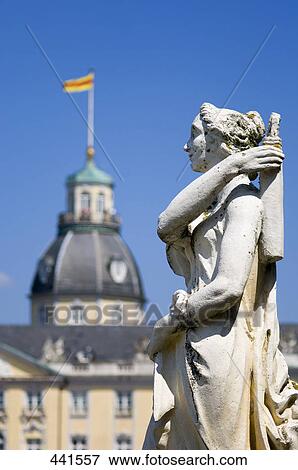 Statue in front of castle View Large Photo Image Stock Photo - Statue in front of castle . Fotosearch