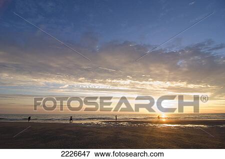 Sunset over beach, Rantum, North Frisian Islands, Schleswig-Holstein, Germany View Large Photo Image Stock Photo - Sunset over beach, Rantum, North Frisian Islands, Schleswig-Holstein, Germany . Fotosearch