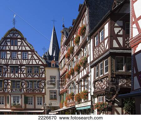 Timber framed houses in row, Germany View Large Photo Image Stock Image - Timber framed houses in row, Germany . Fotosearch