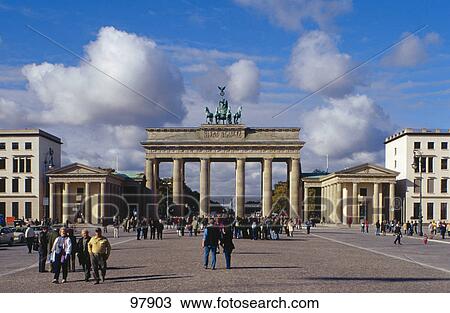 Tourists at memorial gate, Brandenburg Gate, Berlin, Germany View Large Photo Image Stock Image - Tourists at memorial gate, Brandenburg Gate, Berlin, Germany . Fotosearch