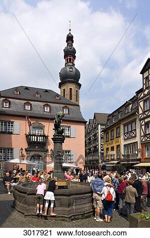 Tourists at the market square of Cochem, Rhineland-Palatinate, Germany View Large Photo Image Stock Image - Tourists at the market square of Cochem, Rhineland-Palatinate, Germany . Fotosearch