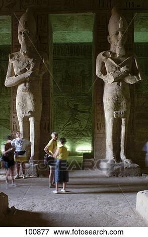 Tourists in Egyptian temple, Great Temple of Rameses II, Abu Simbel, Egypt View Large Photo Image Stock Photo - Tourists in Egyptian temple, Great Temple of Rameses II, Abu Simbel, Egypt . Fotosearch