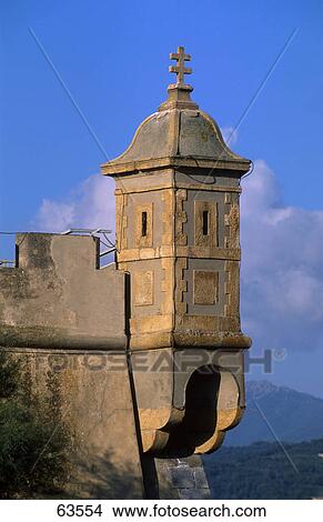 Tower on corner of fort, Italy View Large Photo Image Picture - Tower on corner of fort, Italy . Fotosearch