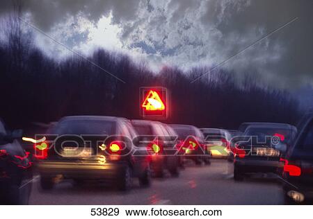 Traffic jam on road View Large Photo Image Stock Photo - Traffic jam on road . Fotosearch