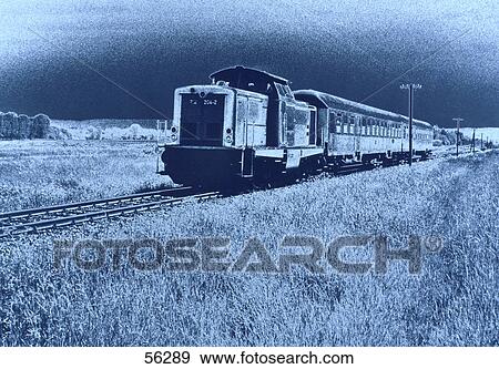 Train on track View Large Photo Image Stock Photo - Train on track . Fotosearch