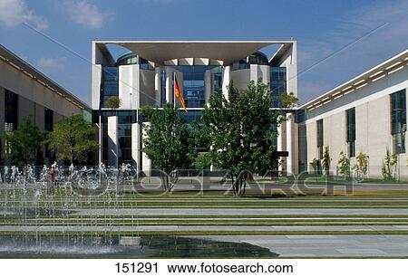 Trees in front of government building, German Chancellery, Berlin, Germany View Large Photo Image Stock Image - Trees in front of government building, German Chancellery, Berlin, Germany . Fotosearch
