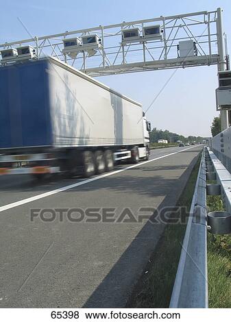 Truck on highway View Large Photo Image Stock Photo - Truck on highway . Fotosearch