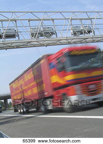 Stock Photo - Truck on highway . Fotosearch