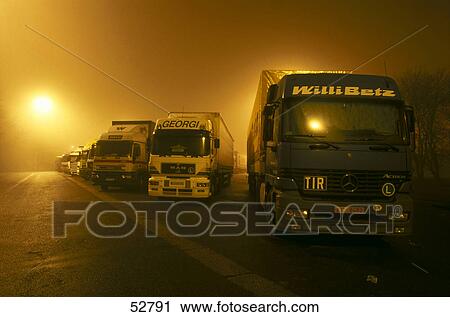 Trucks at border, Germany View Large Photo Image Stock Image - Trucks at border, Germany . Fotosearch