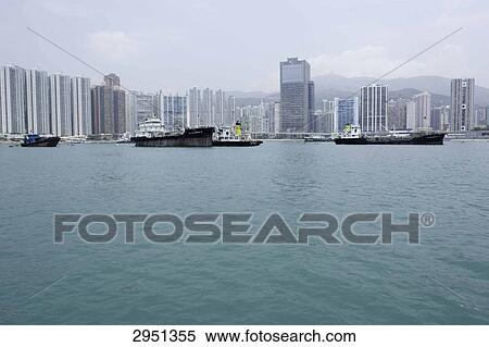 Tsuen Wan Distrikt, Rambler Channel, Hongkong, China View Large Photo Image Stock Photography - Tsuen Wan Distrikt, Rambler Channel, Hongkong, China . Fotosearch