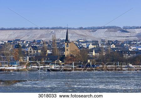 View over Moselle river to Neumagen-Drohn in winter View Large Photo Image Stock Image - View over Moselle river to Neumagen-Drohn in winter . Fotosearch