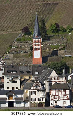 View to Zell on the Moselle with church spire, Rhineland-Palatinate, Germany View Large Photo Image Stock Photography - View to Zell on the Moselle with church spire, Rhineland-Palatinate, Germany . Fotosearch
