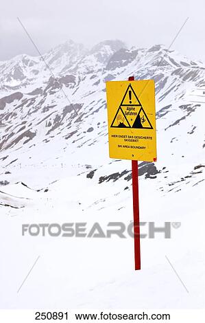 Warning signpost on snowcovered landscape View Large Photo Image Stock Image - Warning signpost on snowcovered landscape . Fotosearch