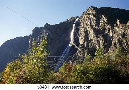 Waterfall falling through mountain, France View Large Photo Image Stock Image - Waterfall falling through mountain, France . Fotosearch