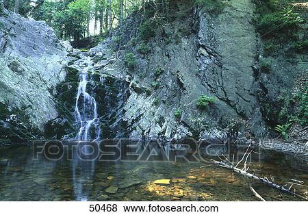 Waterfall in forest View Large Photo Image Stock Photo - Waterfall in forest . Fotosearch