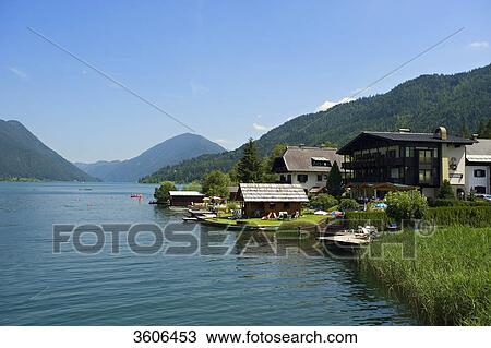 Stock Image - Weissensee in Carinthia, Austria . Fotosearch