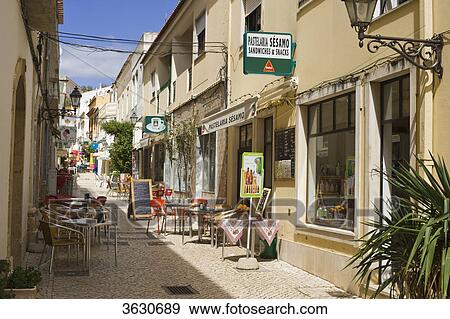 Alley in the old town, Silves, Algarve, Portugal View Large Photo Image Stock Photo - Alley in the old town, Silves, Algarve, Portugal . Fotosearch