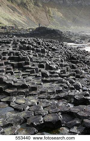 Stock Image - Basalt columns at coast, Giants Causeway, Northern Ireland, UK . Fotosearch