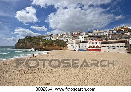Picture - Beach of Carvoeiro, Algarve, Portugal . Fotosearch